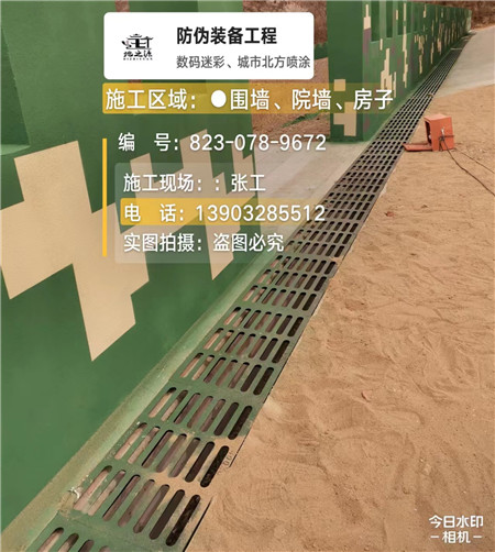 滨海 例如在抖音上有“迷彩墙，外围墙面挡 - 星空数码迷彩漆施工队