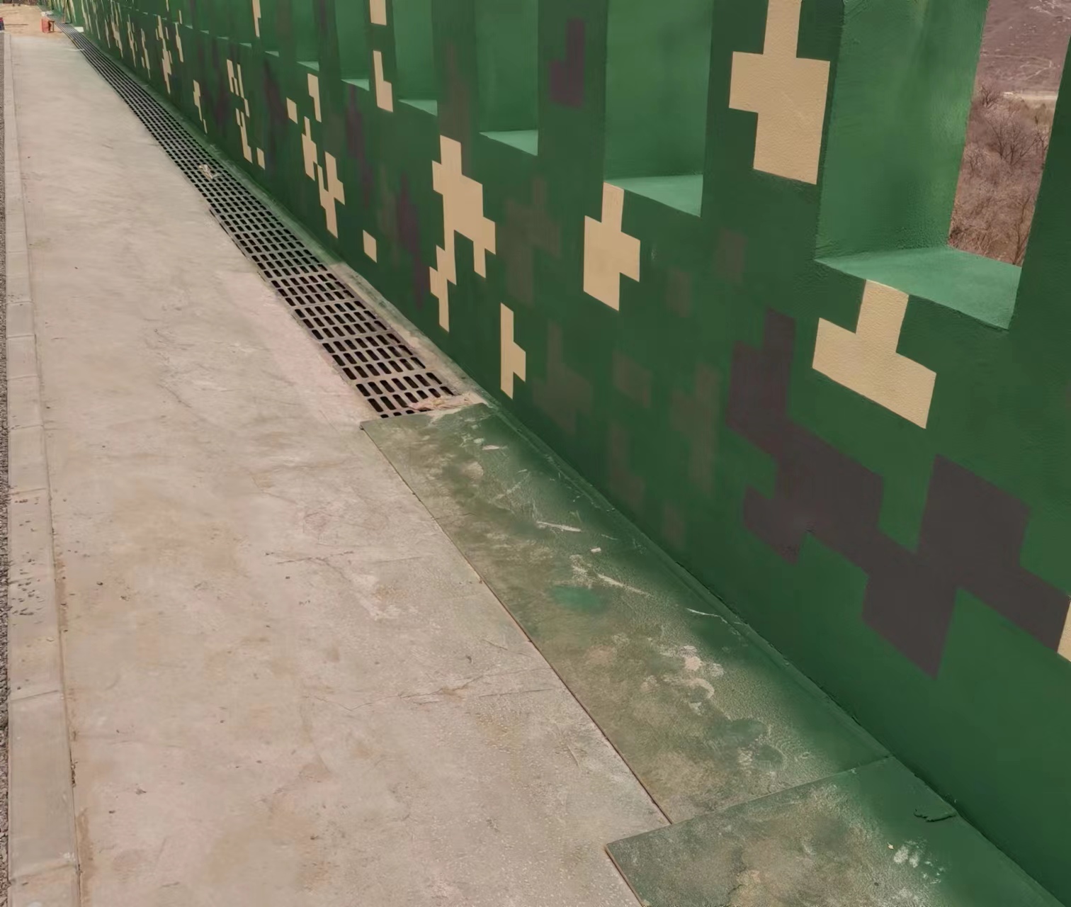 滨海围墙迷彩喷涂,数迷彩漆